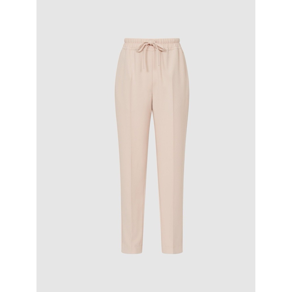 Reiss Hailey Pull On Trousers Nude Pink Colour Pockets Recycled Polyester 4 - Picture 2 of 11